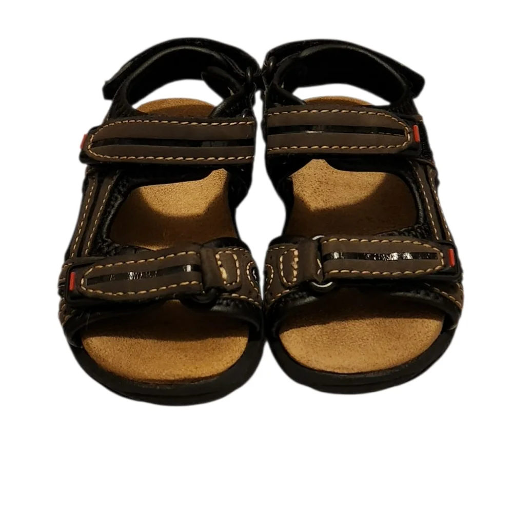 Thereabouts Leather Memory Foam Boys Toddlers Velcro Strap‎ Sandals Adjustable